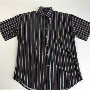 VTG Chaps Ralph Lauren Vertical stripped Shirt
